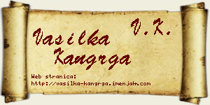 Vasilka Kangrga vizit kartica